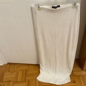 Dynamite White Textured Pencil Skirt